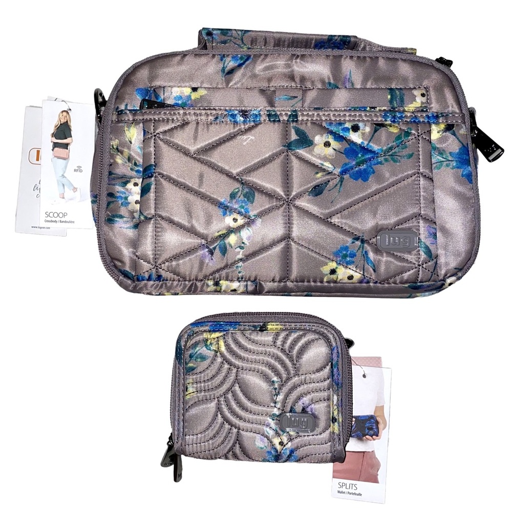 NWT Lug Scoop Crossbody & Splits Wallet - Bouquet Pearl